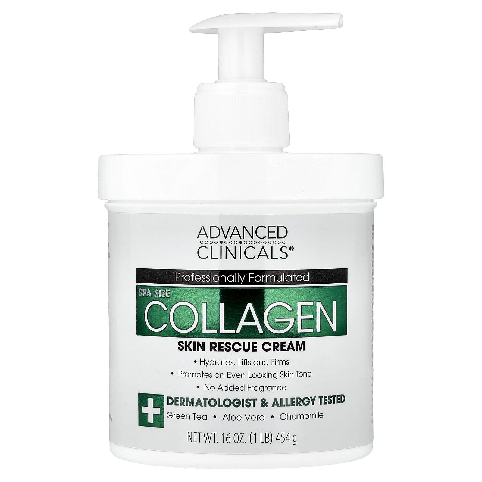 245434C4-9363-4562-AC9C-B42D2399D531.jpg Advanced Clinicals Collagen Skin Rescue Cream, 454 g