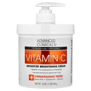 Advanced Clinicals Vitamin C Brightening Body Cream, 454 g