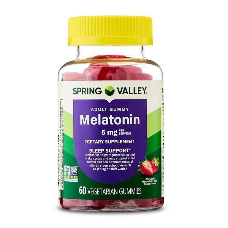 345FE2BD-B260-4569-9DCD-7BCCA7AB9290.jpg Spring Valley Melatonin Gummies, Strawberry, 60 Count