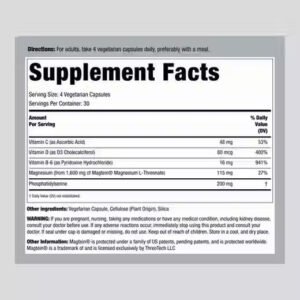 PipingRock Magnesium L-Threonate Magtein, 90 Capsules - view 2