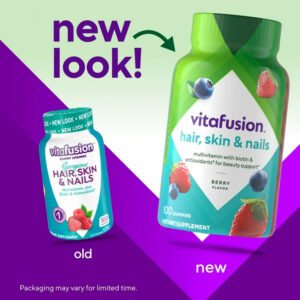Vitafusion Hair, Skin & Nails Gummies with Biotin, 100 Count - view 2