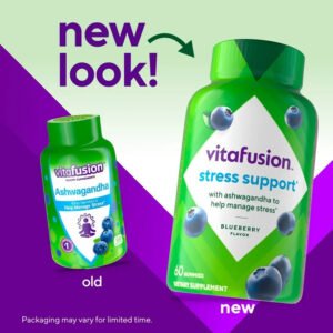 Vitafusion Ashwagandha Stress Support Gummies, 125 mg, Blueberry, 60 Count - view 2