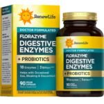 Renew Life FloraZyme Digestive Enzymes + Probiotics, 90 Capsules