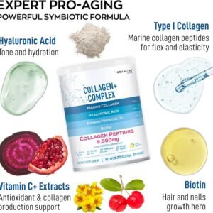 Granions Marine Collagen Powder with Biotin & Hyaluronic Acid, Pink Lemonade, 275 g - view 2