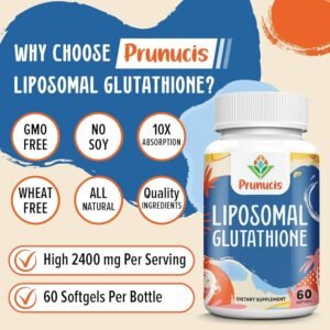 Prunucis Liposomal Glutathione with Vitamin C, Milk Thistle & ALA, 60 Capsules - view 2