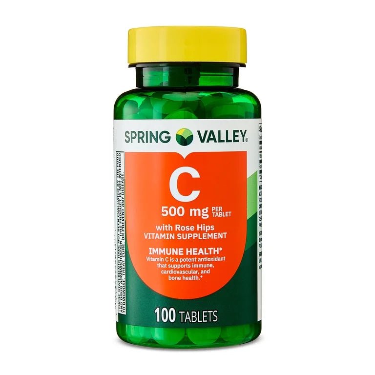 81D5B90A-2358-467C-AB1B-C2C660EEECBF-1.jpg Spring Valley Vitamin C 500 mg with Rose Hips, 100 Tablets