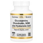 California Gold Nutrition Glucosamine, Chondroitin, MSM + Hyaluronic Acid, 60 Capsules
