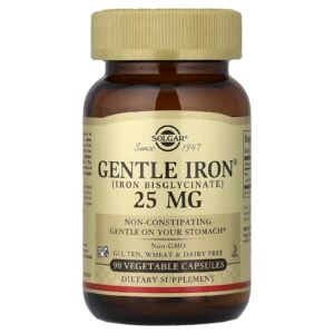 Solgar Gentle Iron Bisglycinate 25 mg, 90 Capsules