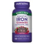 Nature's Truth Essential Iron Gummies + B Vitamins & Zinc, 150 Count