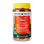 Spring Valley Zinc Gummies for Immune Support, Grapefruit, 22 mg, 60 Count