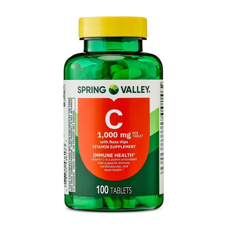 F2A1E4EB-6352-438E-82B2-D71E85B6848F.jpg Spring Valley Vitamin C 1,000 mg with Rose Hips, 100 Tablets