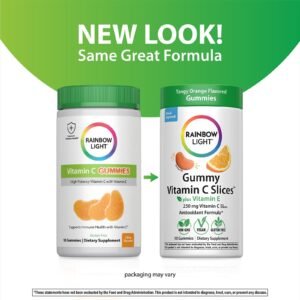 Rainbow Light Vitamin C Slices + Vitamin E Gummies, Citrus, 60 Count - view 2