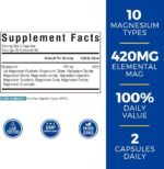 Vitalibre Magnesium Complex 10-in-1, 420 mg Elemental Magnesium, 120 Capsules - view 2