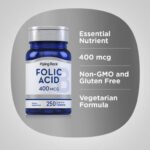 PipingRock Folic Acid 400 mcg, 250 Tablets - view 2