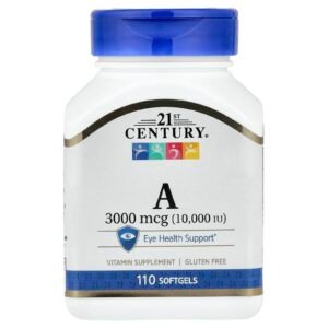 21st Century Vitamin A 3,000 mcg (10,000 IU), 110 Softgels