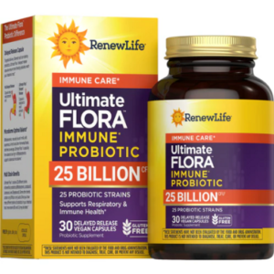Renew Life Ultimate Flora Immune Care Probiotic, 25 Billion CFU, 30 Capsules