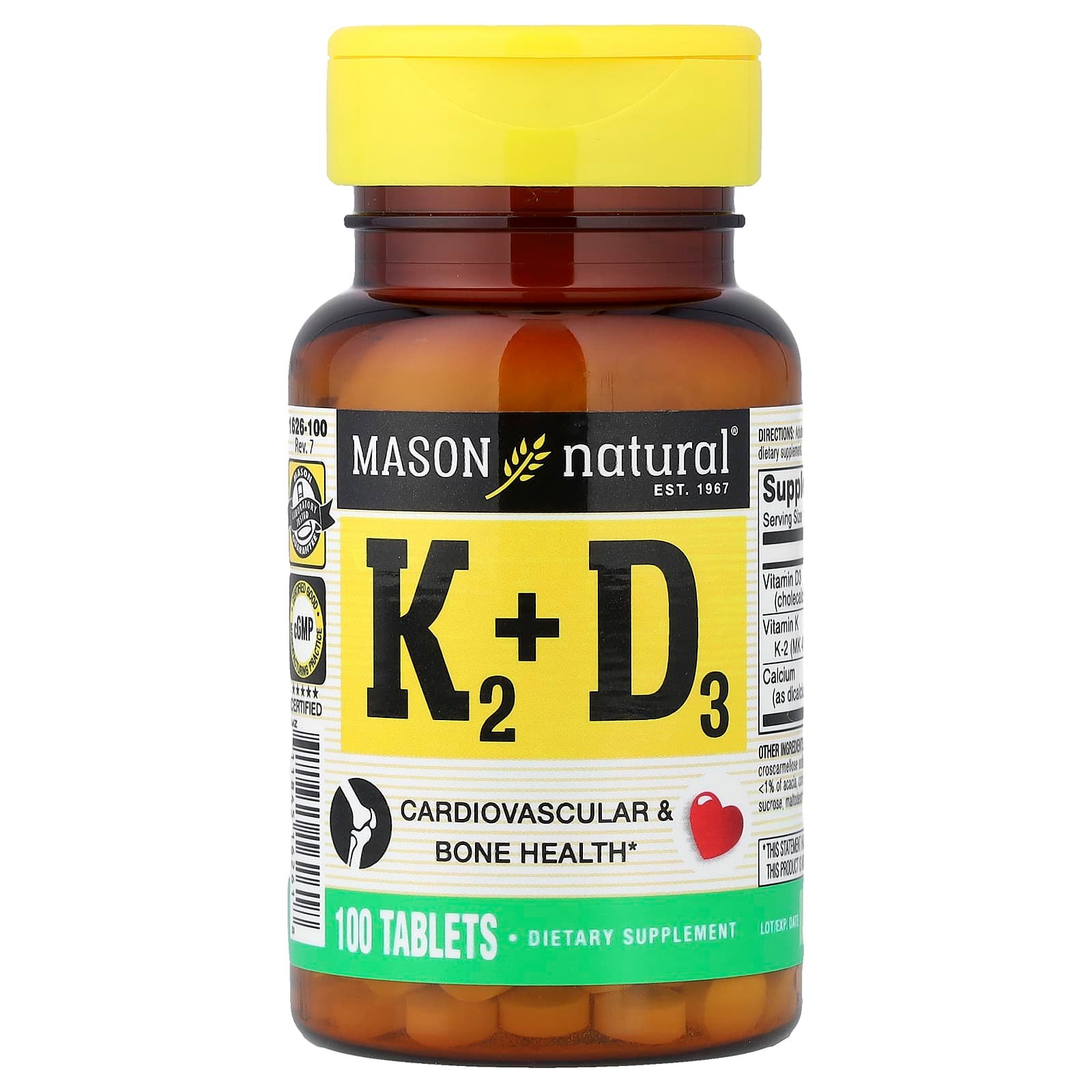 IMG-4509.jpg Mason Natural Vitamin K2 + D3, 100 Tablets