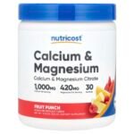 Nutricost Calcium & Magnesium Powder, Fruit Punch, 303 g