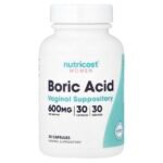 Nutricost Boric Acid Vaginal Suppositories, 600 mg, 30 Capsules