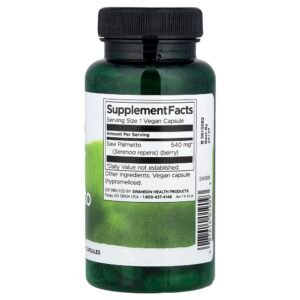 Swanson Saw Palmetto Full Spectrum, 540 mg, 100 Capsules - view 2