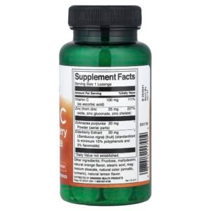 Swanson Zinc & C with Elderberry and Echinacea, Orange-Lemon, 60 Lozenges - view 2