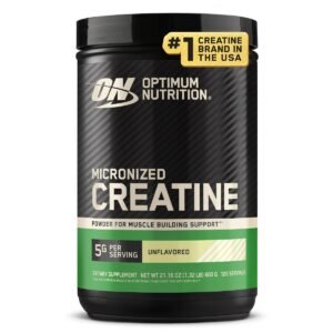 Optimum Nutrition Micronized Creatine Monohydrate Powder, Unflavored, 600 g (120 Servings)