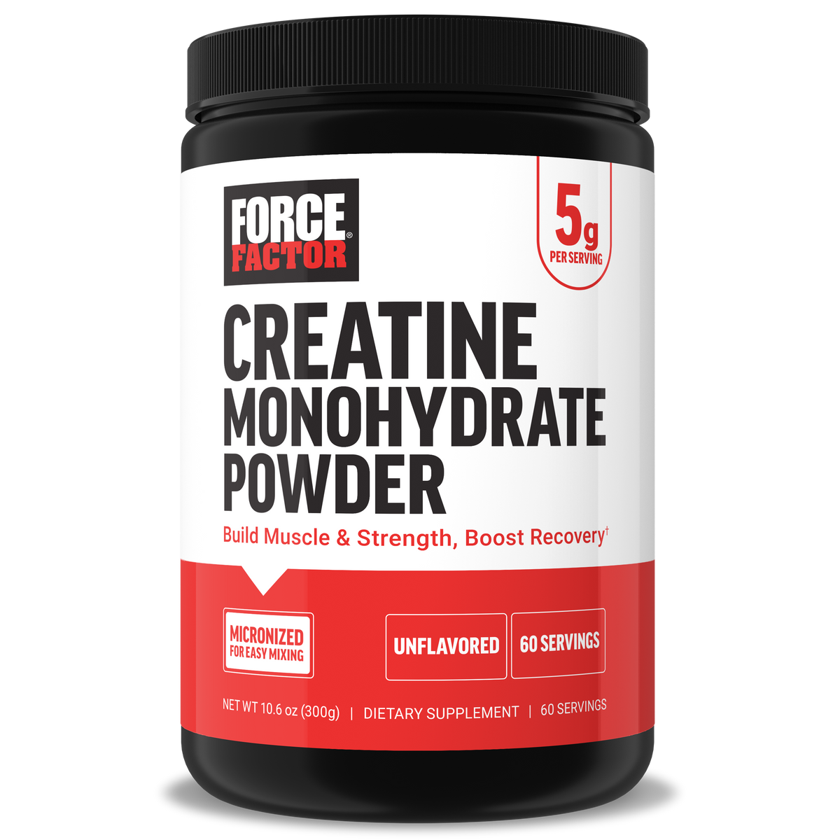 gcp-07-1-4 Force Factor Creatine Monohydrate Powder, Unflavored, 1 kg