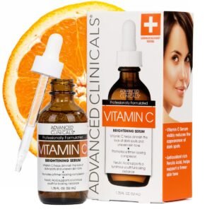 Advanced Clinicals Brightening Vitamin C Face Serum with Glycolic Acid, 52 ml