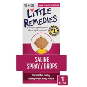 Little Remedies Saline Spray and Drops, Safe for Newborns, 30 ml