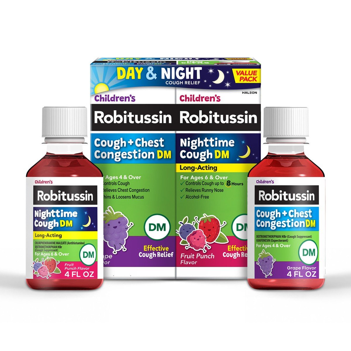 gcx-21-1 Children's Robitussin Day/Night Cough & Chest Congestion DM, 2-Pack